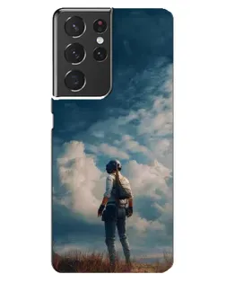 Чехол для Samsung Galaxy S21 ultra с картинкой «Герой PUBG на скале» Чехол для Samsung Galaxy S21 ultra с картинкой «Герой PUBG на скале»