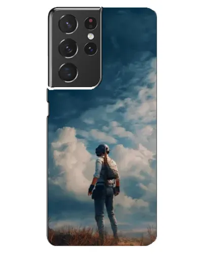 Чехол для Samsung Galaxy S21 ultra с картинкой «Герой PUBG на скале» Чехол для Samsung Galaxy S21 ultra с картинкой «Герой PUBG на скале»
