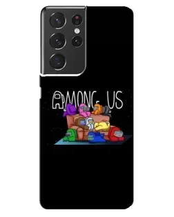 Чехол для Samsung Galaxy S21 ultra с картинкой «Логотип Among Us»