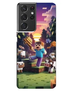 Чехол для Samsung Galaxy S21 ultra с картинкой «Стив на ферме» Чехол для Samsung Galaxy S21 ultra с картинкой «Стив на ферме»