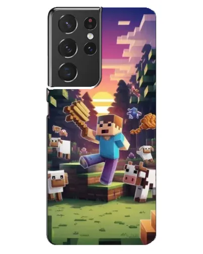Чехол для Samsung Galaxy S21 ultra с картинкой «Стив на ферме»