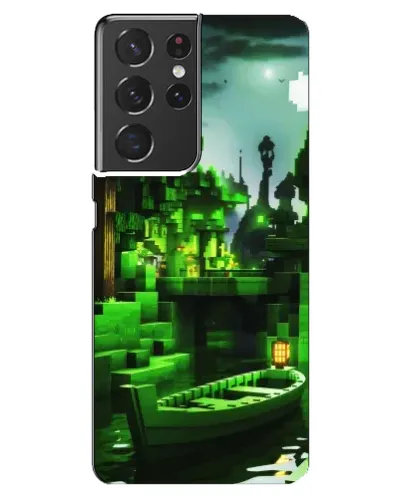 Чехол для Samsung Galaxy S21 ultra с картинкой «Minecraft лесной пейзаж»