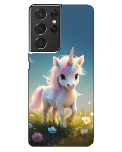 Чехол для Samsung Galaxy S21 ultra с картинкой «Единорог на поляне»