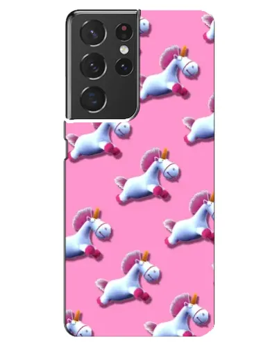 Чехол для Samsung Galaxy S21 ultra с картинкой «Единороги на розовом»