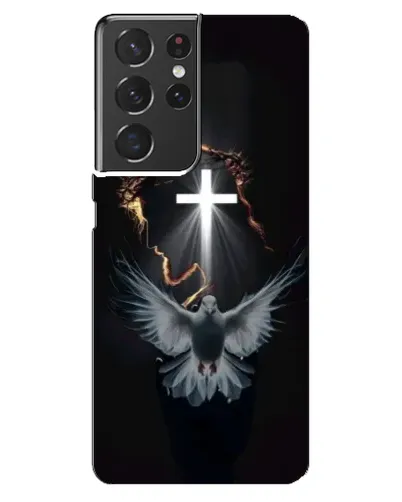Чехол для Samsung Galaxy S21 ultra с картинкой «Голубь и Свет» Чехол для Samsung Galaxy S21 ultra с картинкой «Голубь и Свет»