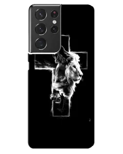Чохол для Samsung Galaxy S21 ultra з картинкою «Сяючий хрест Jesus»