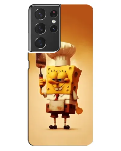 Чехол для Samsung Galaxy S21 ultra с картинкой «Губка Боб повар»