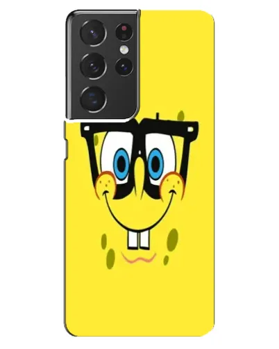 Чехол для Samsung Galaxy S21 ultra с картинкой «Минималистичный Спанч Боб» Чехол для Samsung Galaxy S21 ultra с картинкой «Минималистичный Спанч Боб»