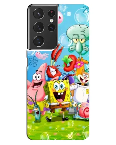 Чехол для Samsung Galaxy S21 ultra с картинкой «Губка Боб и друзья» Чехол для Samsung Galaxy S21 ultra с картинкой «Губка Боб и друзья»
