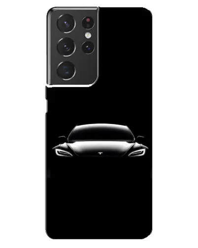 Чехол для Samsung Galaxy S21 ultra с картинкой «Фары Tesla Night»