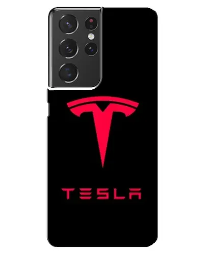Чехол для Samsung Galaxy S21 ultra с картинкой «Tesla Red Logo»
