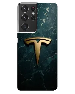 Чехол для Samsung Galaxy S21 ultra с картинкой «Мраморная Tesla Gold» Чехол для Samsung Galaxy S21 ultra с картинкой «Мраморная Tesla Gold»
