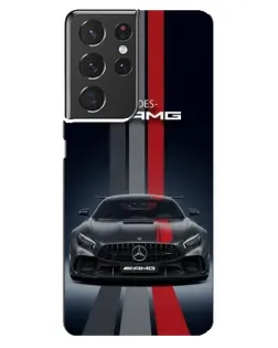 Чехол для Samsung Galaxy S21 ultra с картинкой «Mercedes — белый карбон»
