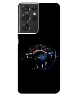 Чехол для Samsung Galaxy S21 ultra с картинкой «Салон Audi — руль»
