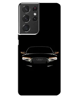 Чехол для Samsung Galaxy S21 ultra с картинкой «Audi — ночной контур» Чехол для Samsung Galaxy S21 ultra с картинкой «Audi — ночной контур»