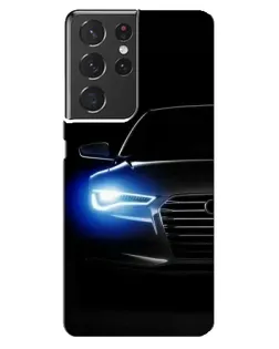 Чехол для Samsung Galaxy S21 ultra с картинкой «Неоновый взгляд Audi» Чехол для Samsung Galaxy S21 ultra с картинкой «Неоновый взгляд Audi»