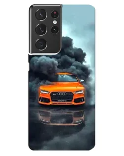 Чехол для Samsung Galaxy S21 ultra с картинкой «Audi в облаках дыма» Чехол для Samsung Galaxy S21 ultra с картинкой «Audi в облаках дыма»