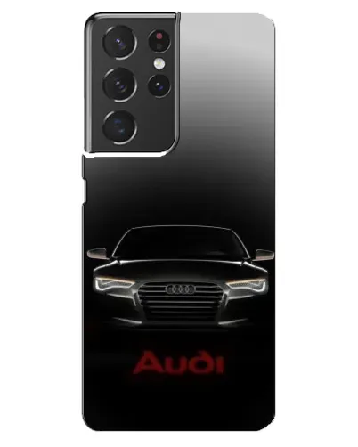 Чехол для Samsung Galaxy S21 ultra с картинкой «Audi — градиентный контур» Чехол для Samsung Galaxy S21 ultra с картинкой «Audi — градиентный контур»