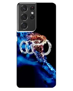Чехол для Samsung Galaxy S21 ultra с картинкой «Энергия лого Audi» Чехол для Samsung Galaxy S21 ultra с картинкой «Энергия лого Audi»