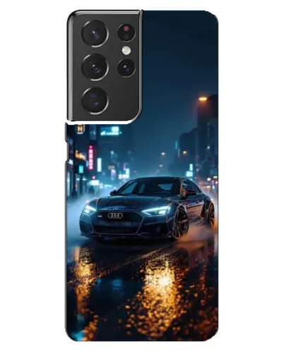 Чехол для Samsung Galaxy S21 ultra с картинкой «Ночной город и Audi» Чехол для Samsung Galaxy S21 ultra с картинкой «Ночной город и Audi»