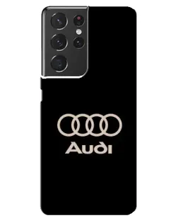 Чехол для Samsung Galaxy S21 ultra с картинкой «Audi — золотой логотип» Чехол для Samsung Galaxy S21 ultra с картинкой «Audi — золотой логотип»