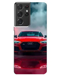 Чехол для Samsung Galaxy S21 ultra с картинкой «Audi RS — красный стиль» Чехол для Samsung Galaxy S21 ultra с картинкой «Audi RS — красный стиль»