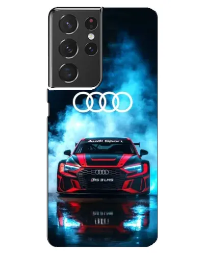 Чехол для Samsung Galaxy S21 ultra с картинкой «Audi Sport — неон» Чехол для Samsung Galaxy S21 ultra с картинкой «Audi Sport — неон»