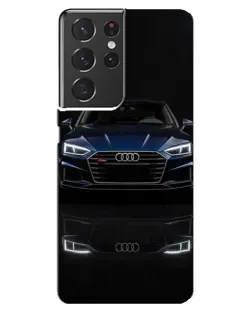 Чехол для Samsung Galaxy S21 ultra с картинкой «Audi — ночное отражение» Чехол для Samsung Galaxy S21 ultra с картинкой «Audi — ночное отражение»