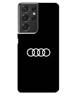 Чехол для Samsung Galaxy S21 ultra с картинкой «Audi White Logo» Чехол для Samsung Galaxy S21 ultra с картинкой «Audi White Logo»