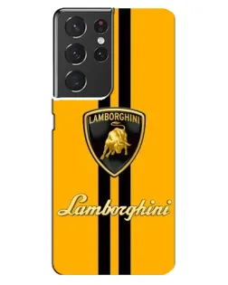 Чехол для Samsung Galaxy S21 ultra с картинкой «Lamborghini Stripe желтый»