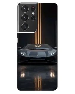 Чехол для Samsung Galaxy S21 ultra с картинкой «Lamborghini золотые линии»