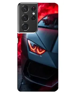 Чехол для Samsung Galaxy S21 ultra с картинкой «Lamborghini красное сияние»