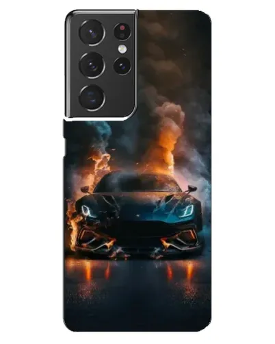Чехол для Samsung Galaxy S21 ultra с картинкой «Lamborghini дымная эстетика»