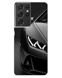 Чехол для Samsung Galaxy S21 ultra с картинкой «Lamborghini фары детализация»