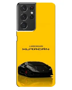 Чехол для Samsung Galaxy S21 ultra с картинкой «Lamborghini Huracan черный»