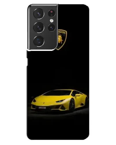 Чехол для Samsung Galaxy S21 ultra с картинкой «Lamborghini желтый акцент»