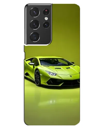 Чехол для Samsung Galaxy S21 ultra с картинкой «Салатовый Lamborghini Huracan»