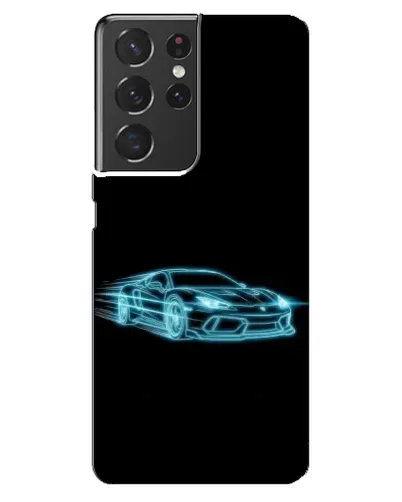 Чехол для Samsung Galaxy S21 ultra с картинкой «Неоновый контур Lamborghini»