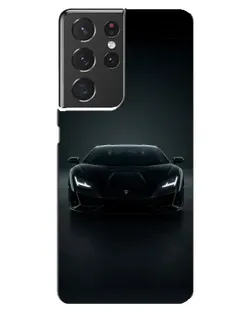 Чехол для Samsung Galaxy S21 ultra с картинкой «Черный Lamborghini Aventador»