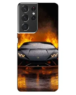 Чехол для Samsung Galaxy S21 ultra с картинкой «Lamborghini в огне»
