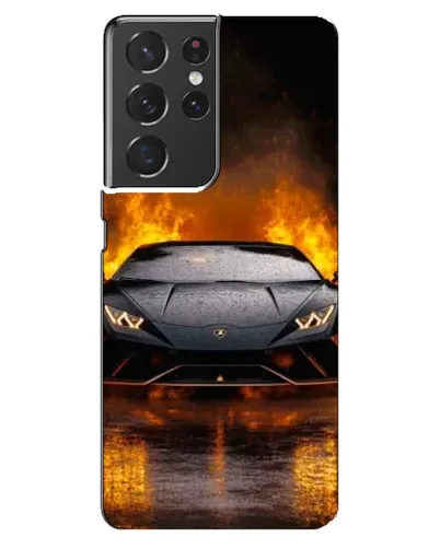 Чехол для Samsung Galaxy S21 ultra с картинкой «Lamborghini в огне»