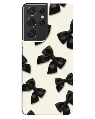 Чехол для Samsung Galaxy S21 ultra с картинкой «Черные бантики»