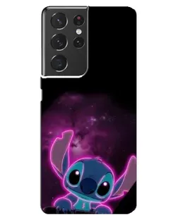 Чехол для Samsung Galaxy S21 ultra с картинкой «Неоновый Stitch» Чехол для Samsung Galaxy S21 ultra с картинкой «Неоновый Stitch»