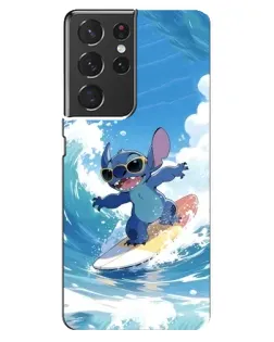 Чехол для Samsung Galaxy S21 ultra с картинкой «Стич на волне» Чехол для Samsung Galaxy S21 ultra с картинкой «Стич на волне»