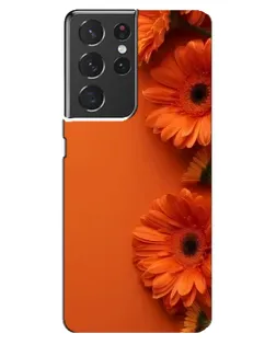 Чехол для Samsung Galaxy S21 ultra с картинкой «Оранжевые герберы»