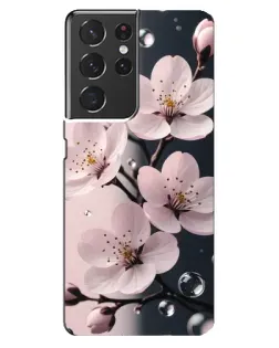 Чехол для Samsung Galaxy S21 ultra с картинкой «Нежная сакура и капли»
