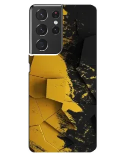 Чехол для Samsung Galaxy S21 ultra с картинкой «Золотые осколки геометрии»