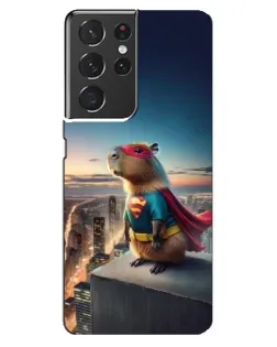 Чехол для Samsung Galaxy S21 ultra с картинкой «Капи-мен супергерой»