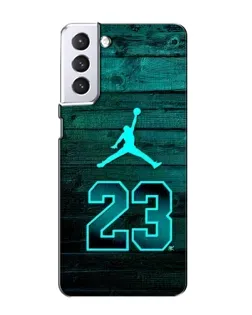 Чохол для Samsung Galaxy S21 з картинкою «Jordan Cyan 23» Чохол для Samsung Galaxy S21 з картинкою «Jordan Cyan 23»