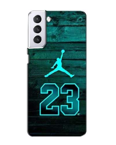 Чехол для Samsung Galaxy S21 с картинкой «Jordan Cyan 23»